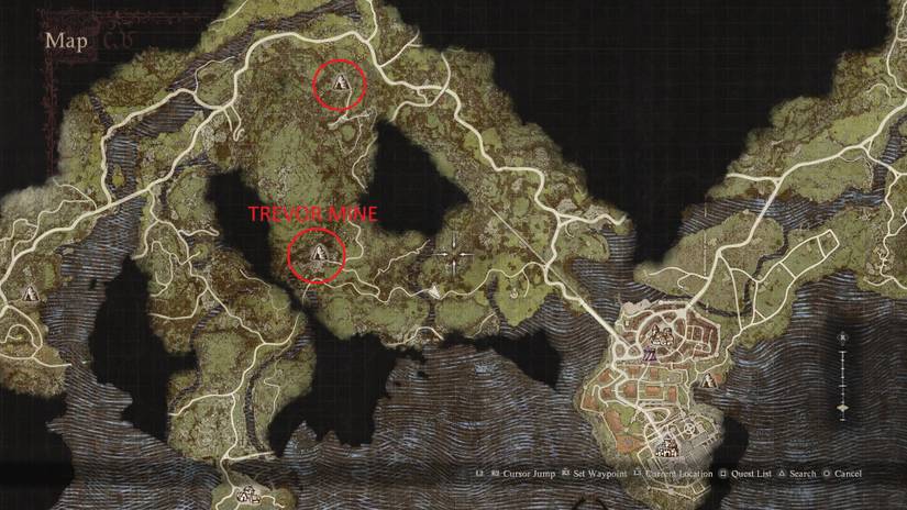 Trevo Mine in Dragon's Dogma 2's map