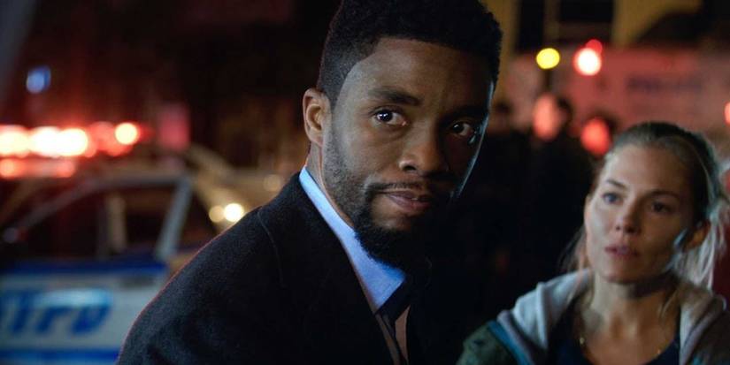 Chadwick Boseman and Sienna Miller in 21 Bridges