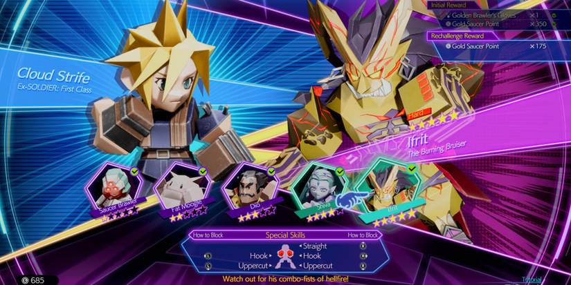 3D Brawler in Gold Saucer in Final Fantasy 7 Rebirth