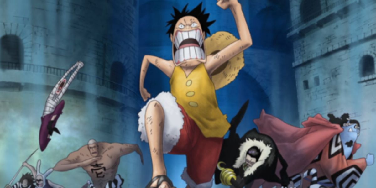 Luffy sprinting down in One Piece