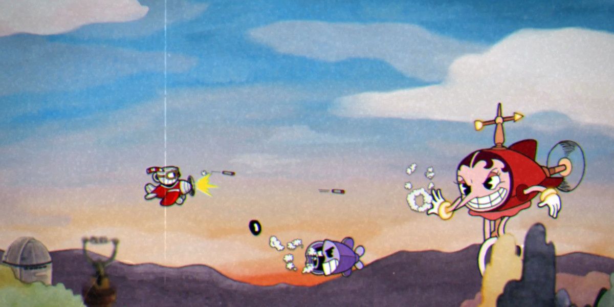 A plane in Cuphead