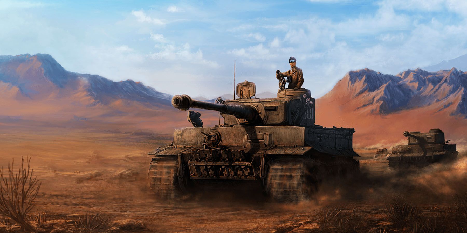 A tank in the desert in Hearts of Iron 4