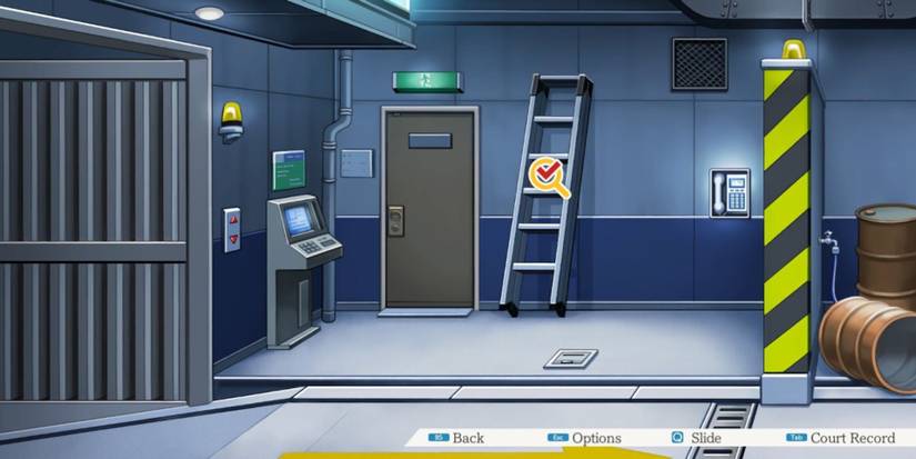 Investigating a room in Phoenix Wright: Ace Attorney