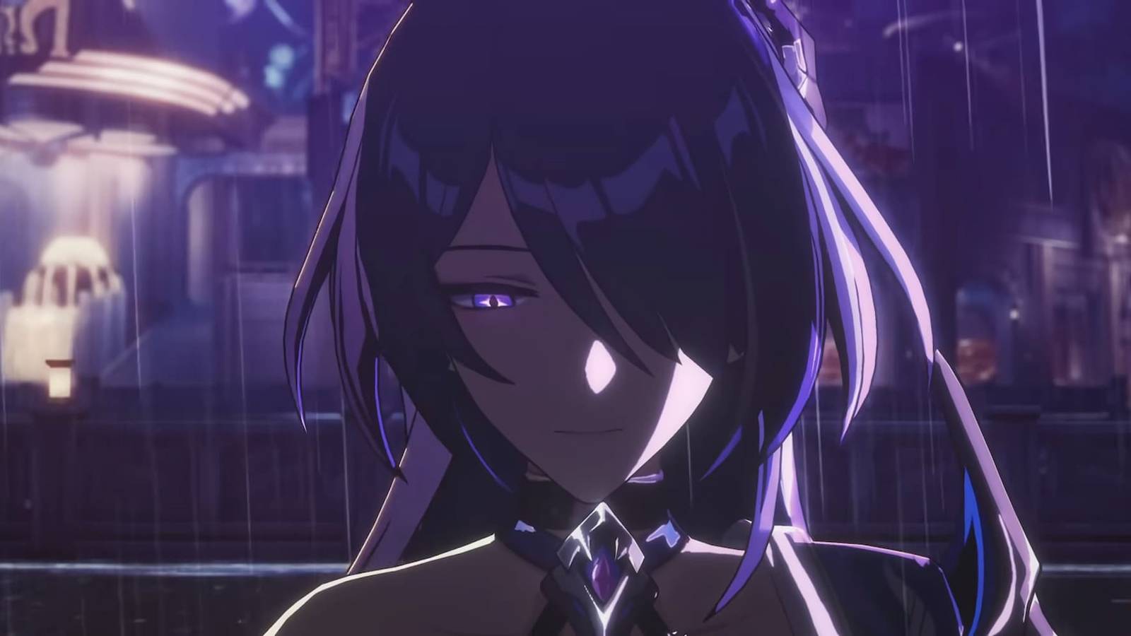 Acheron from her character trailer in Honkai: Star Rail