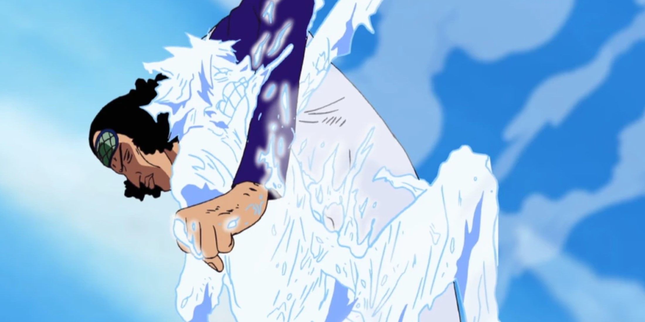Admiral Aokiji Freezes Luffy One Piece