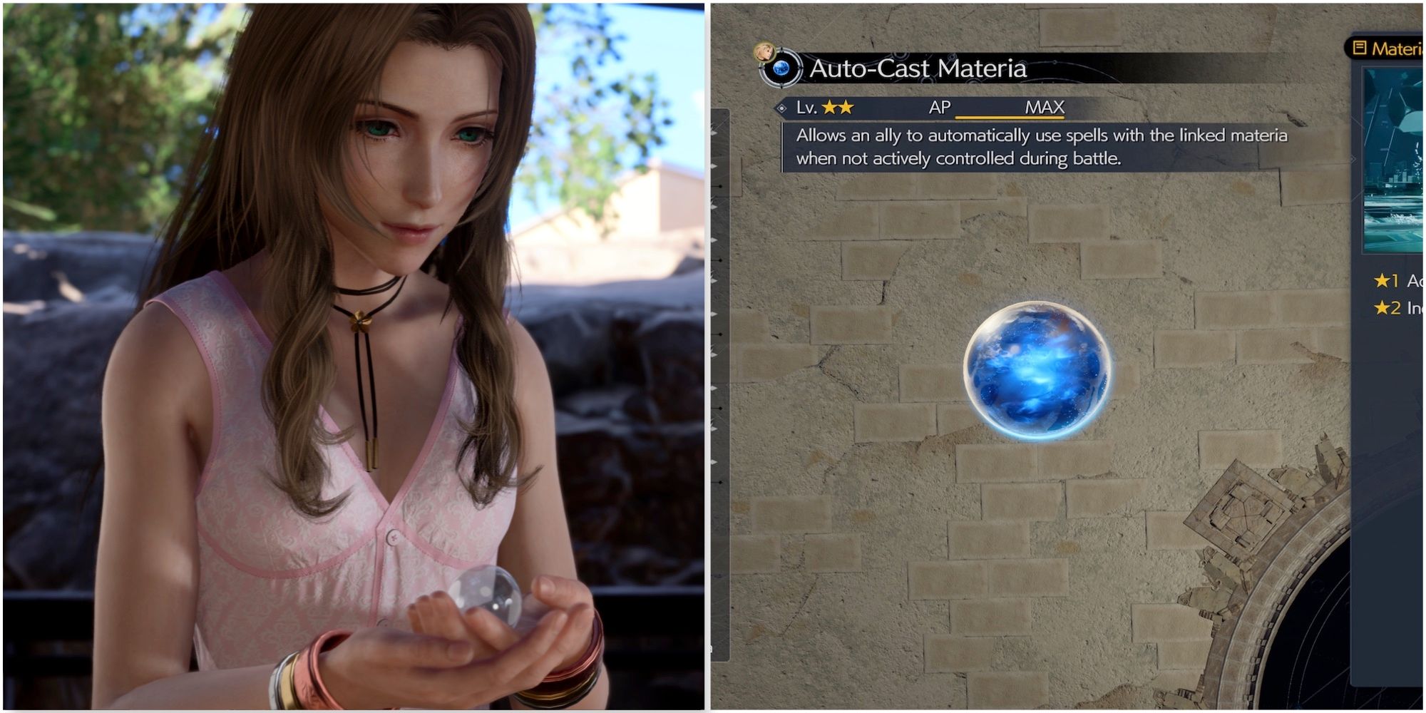 Aerith and Auto-Cast Materia in Final Fantasy 7 Rebirth