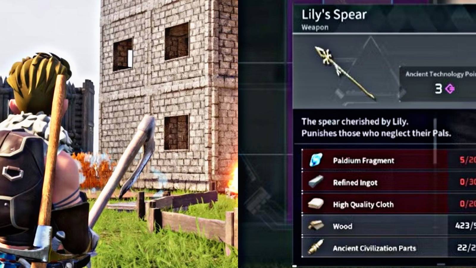 all palworld weapons and how to craft