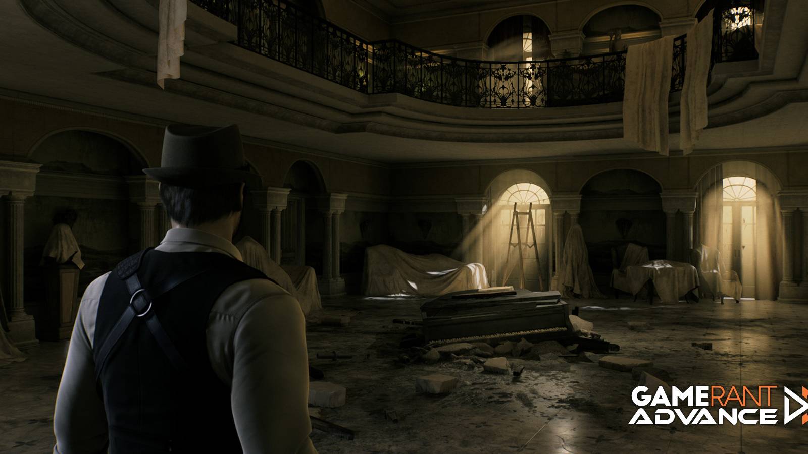 alone dark piano room