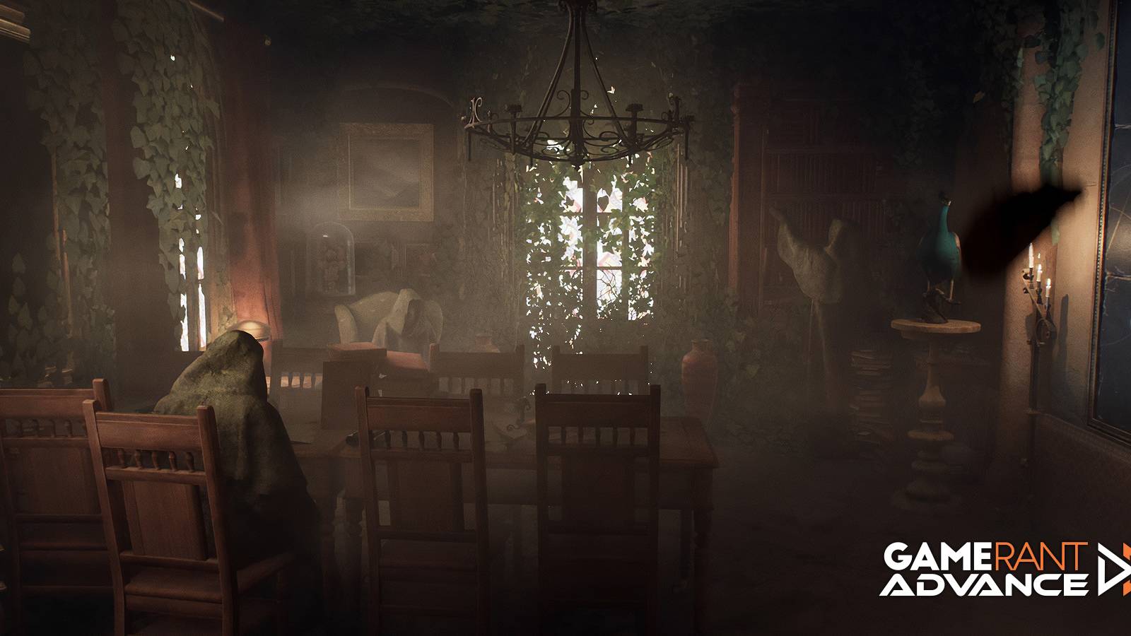 alone-in-the-dark-cinematic-still-game-rant-advance-overgrown-room-cloaked-figures-feature