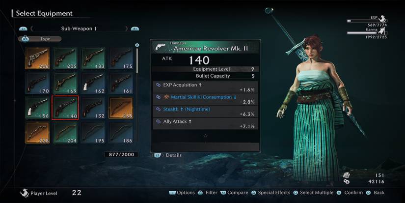 American Revolver Mk 2 weapon in Rise of the Ronin