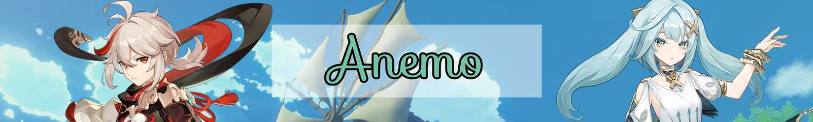 an image of a mondstadt windmill with kazuha, faruzan, and text that says anemo