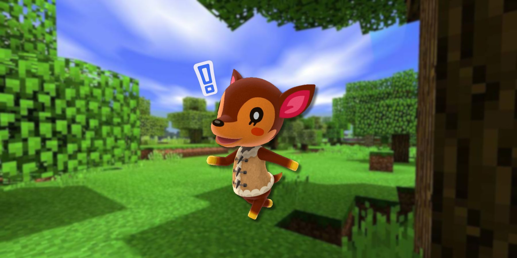 Animal Crossing Minecraft Excited