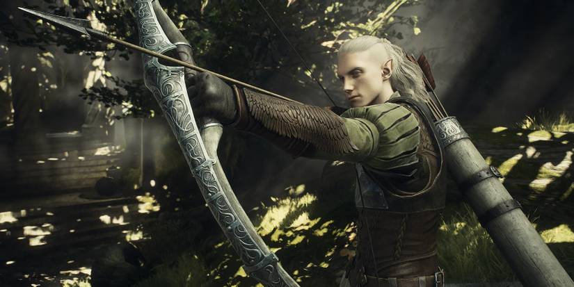 Archer from Dragon's Dogma 2 readying bow