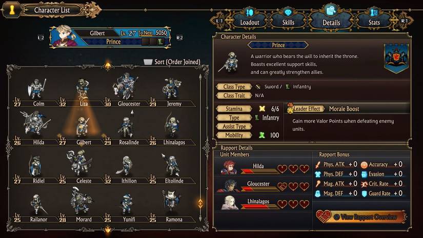 B-Tier Classes in Unicorn Overlord