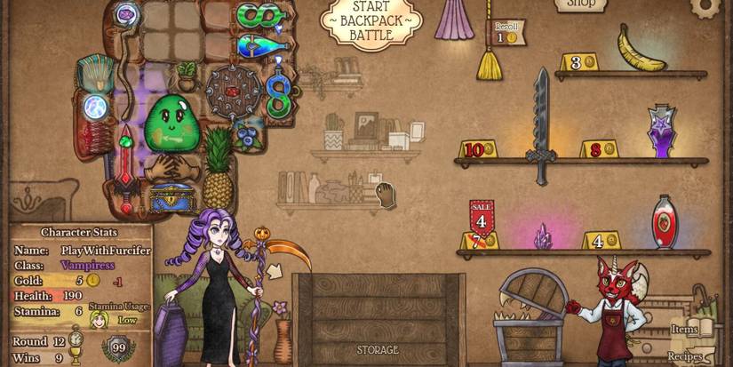 Backpack Battles character