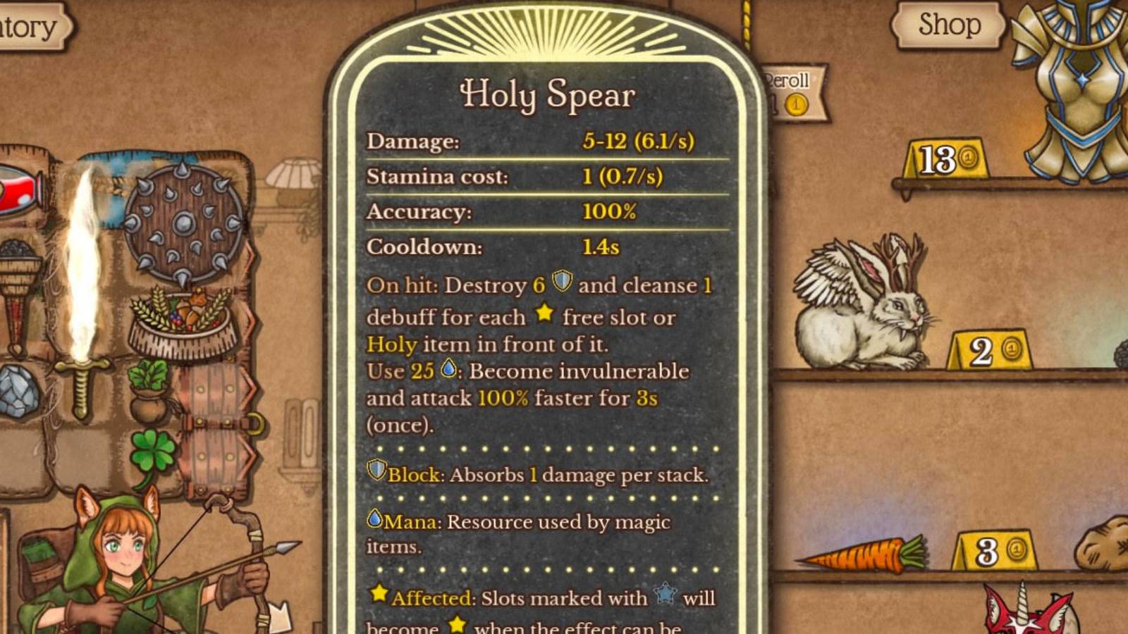 backpack battles how to get holy spear