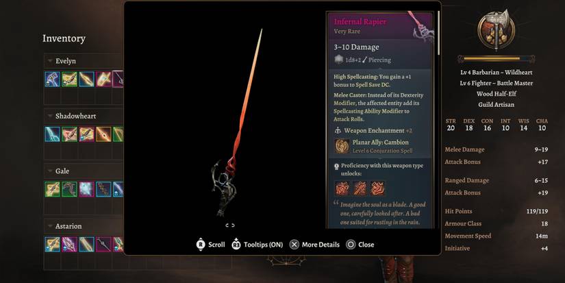 infernal rapier