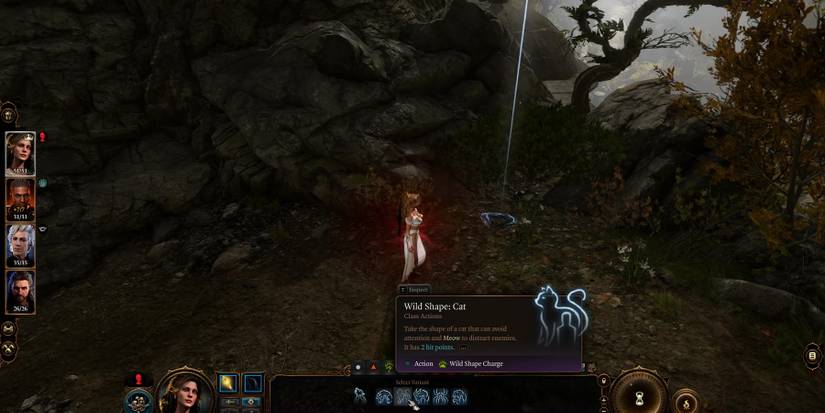 baldurs gate 3 how to enter burrow holes as a druid