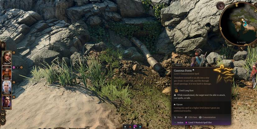 baldurs gate 3 how to enter burrow holes with gaseous form