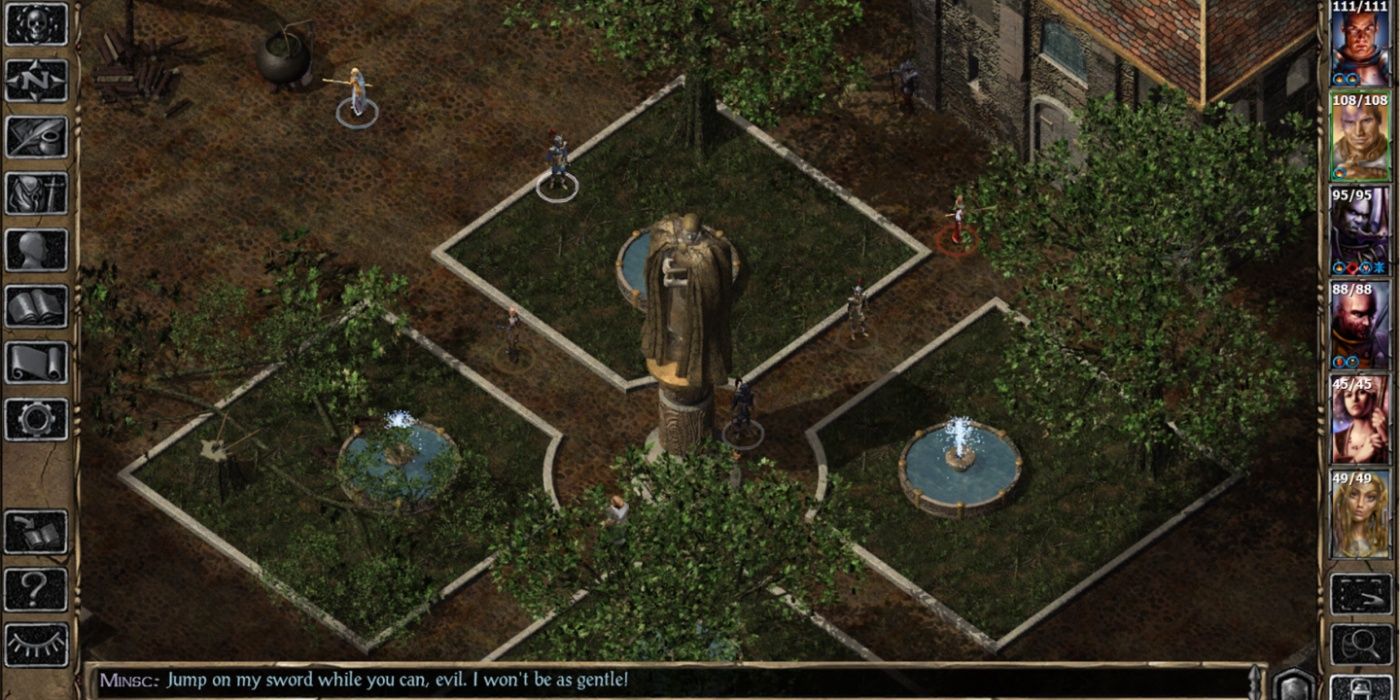 A screenshot of Baldur's Gate PC original.