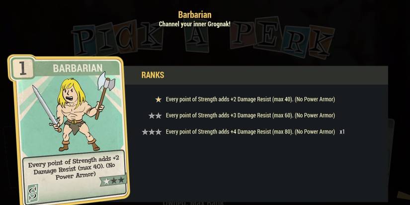 Barbarian Perk