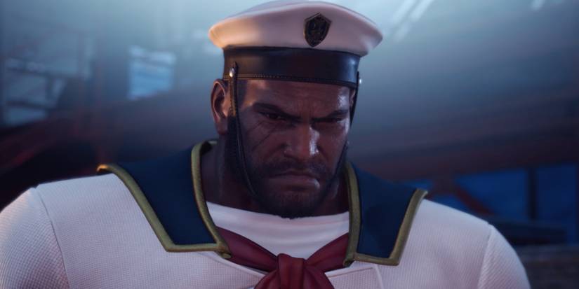 Barret in his sailor uniform Final Fantasy 7 Rebirth