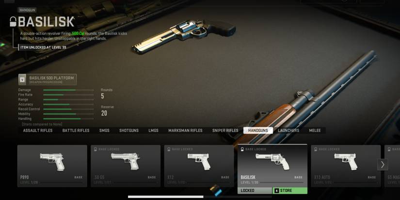 Basilisk Handgun Call of Duty Warzone Mobile Ranked