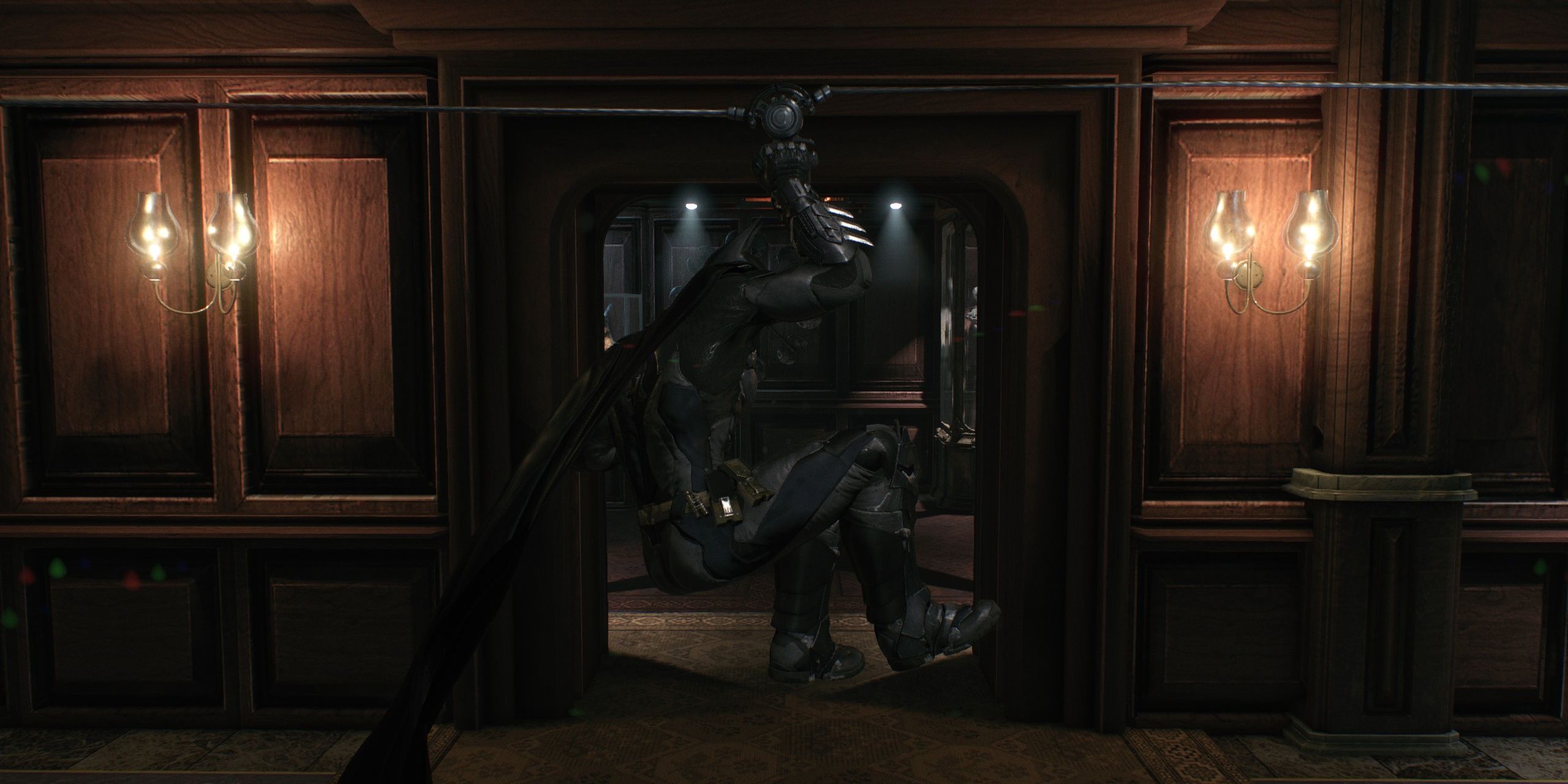 batman using the line launcher