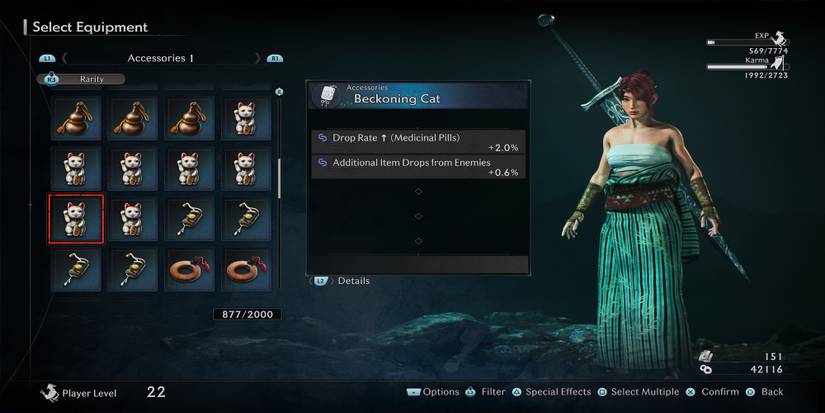 Beckoning Cat accessory in Rise of the Ronin