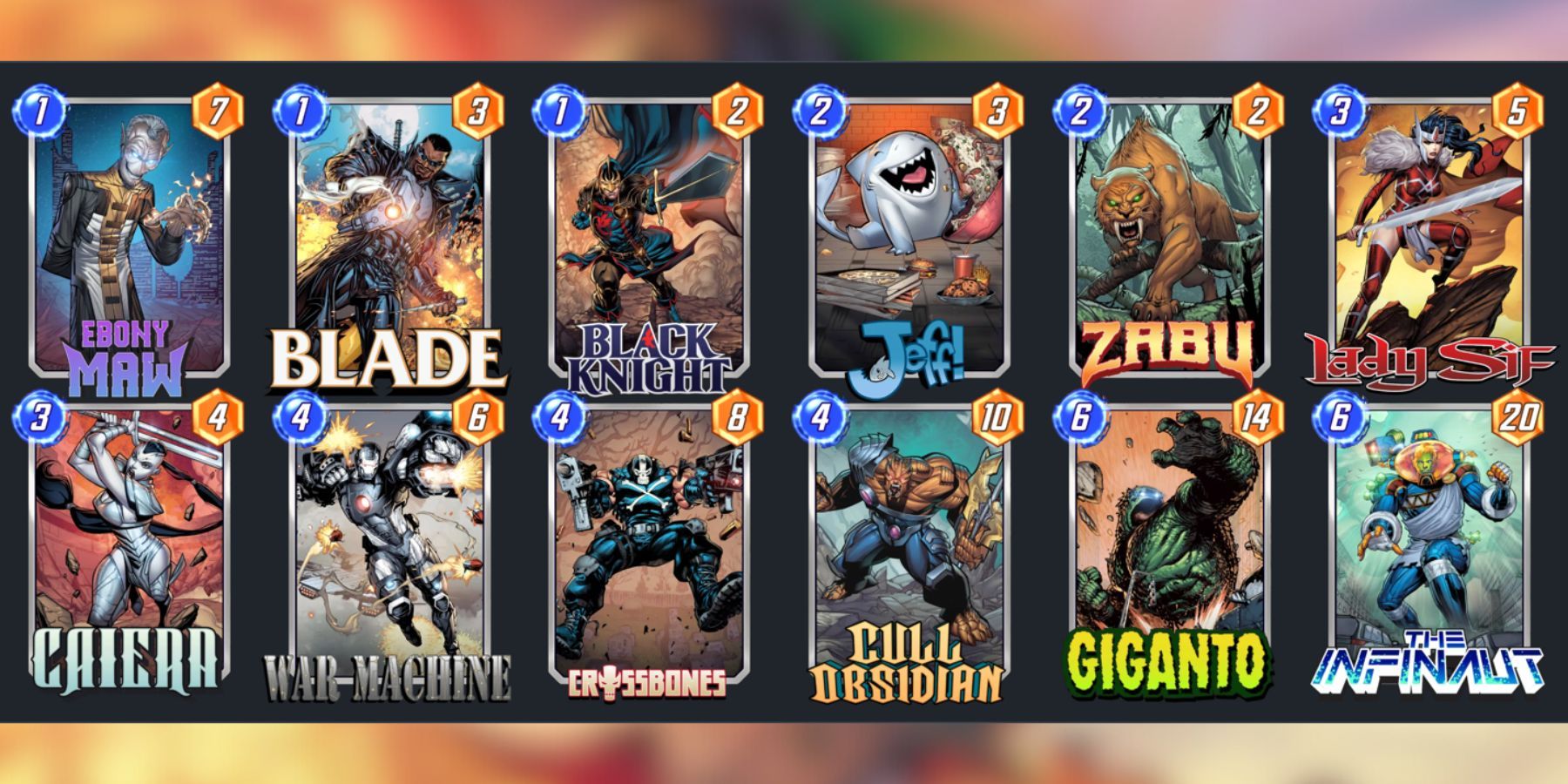 best cards for war machine decks in marvel snap.