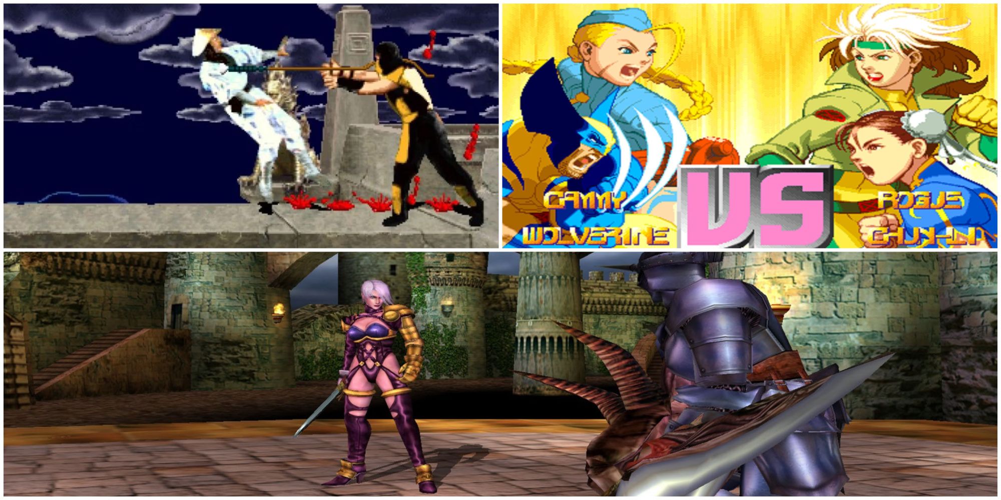 Best 1990s Fighting Games- Mortal Kombat X-Men Vs Street Fighter SoulCalibur