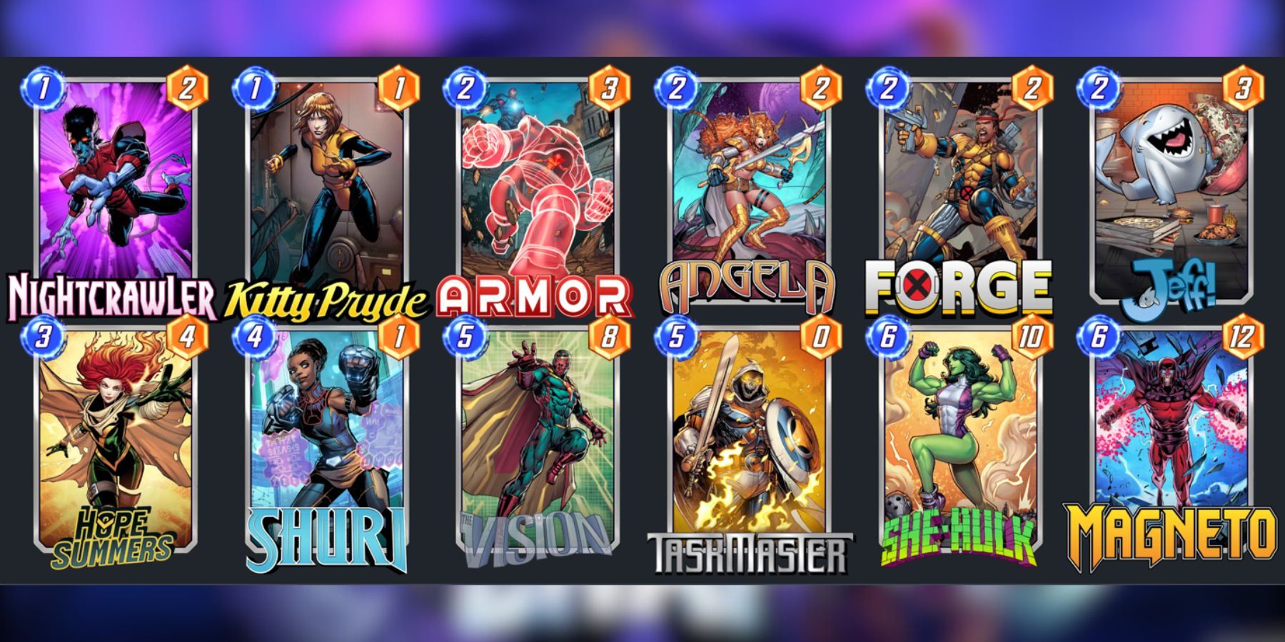 the best cards to use in a hope summers deck in marvel snap.