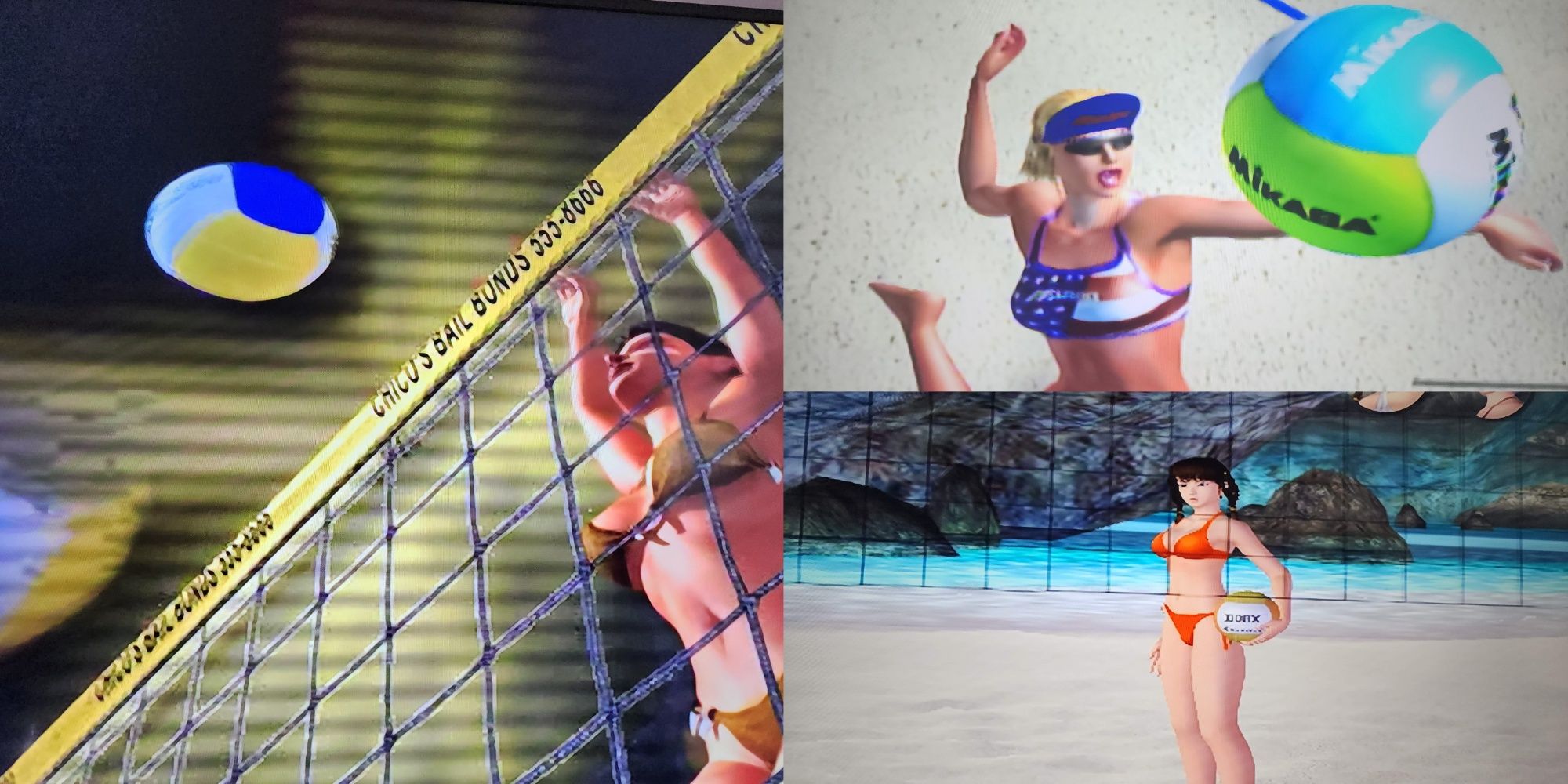 Collage of volleyball video games