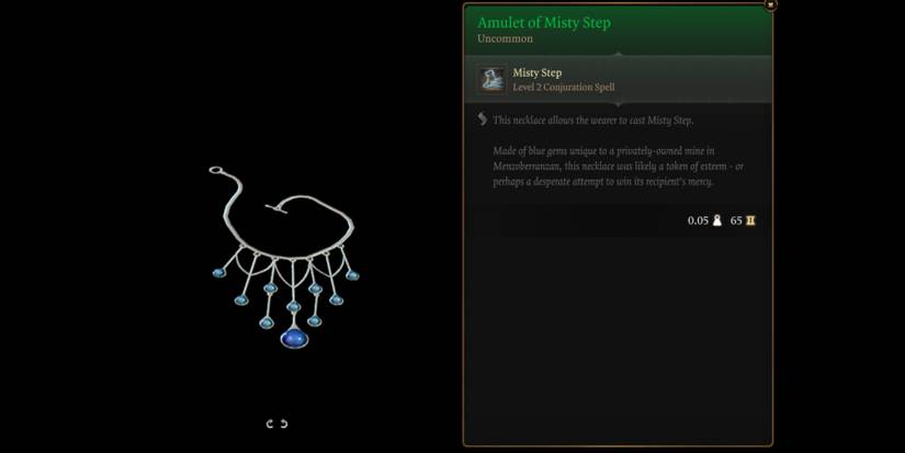bg3 amulet of misty step