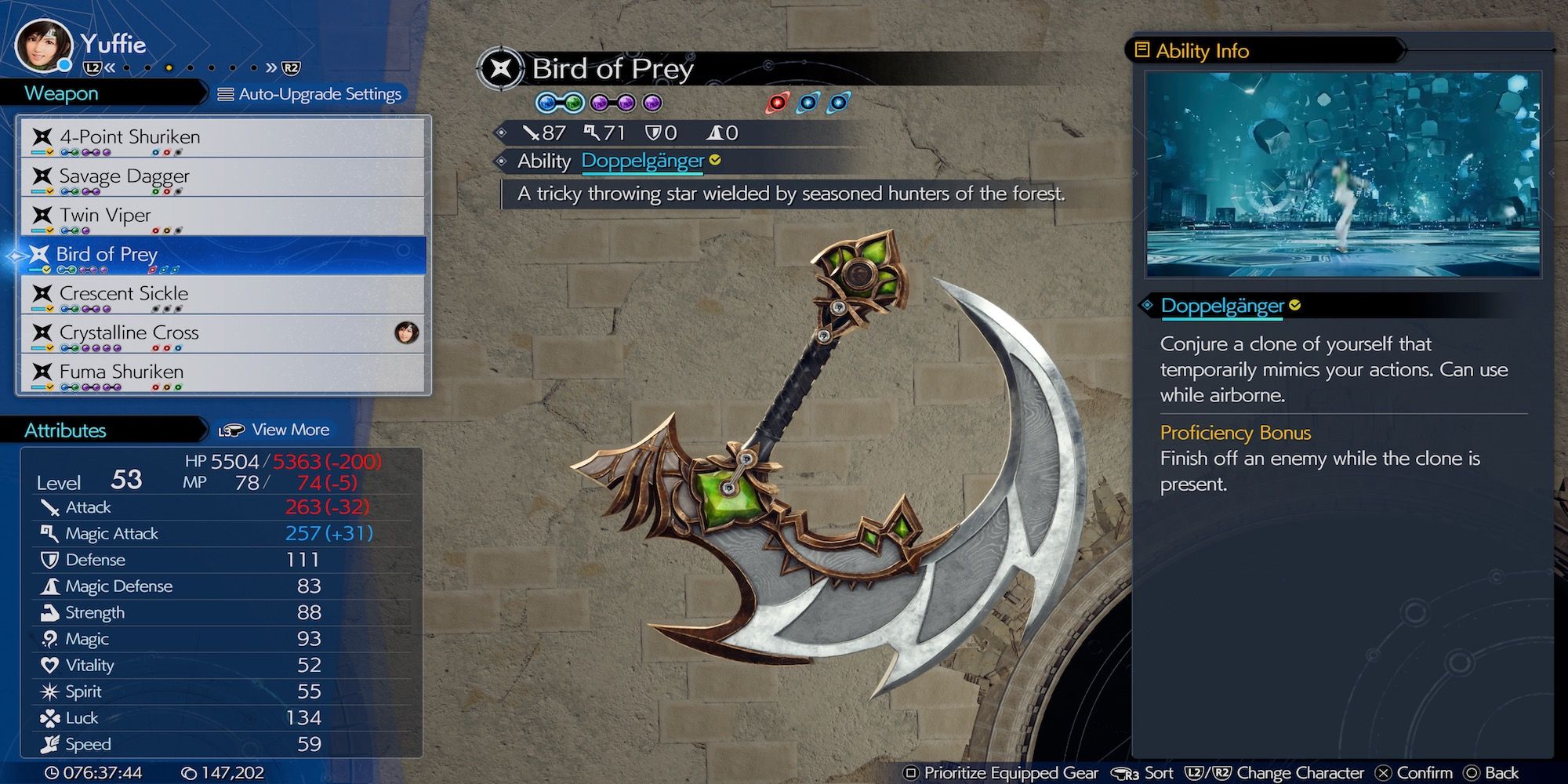 Bird of Prey weapon in Final Fantasy 7 Rebirth