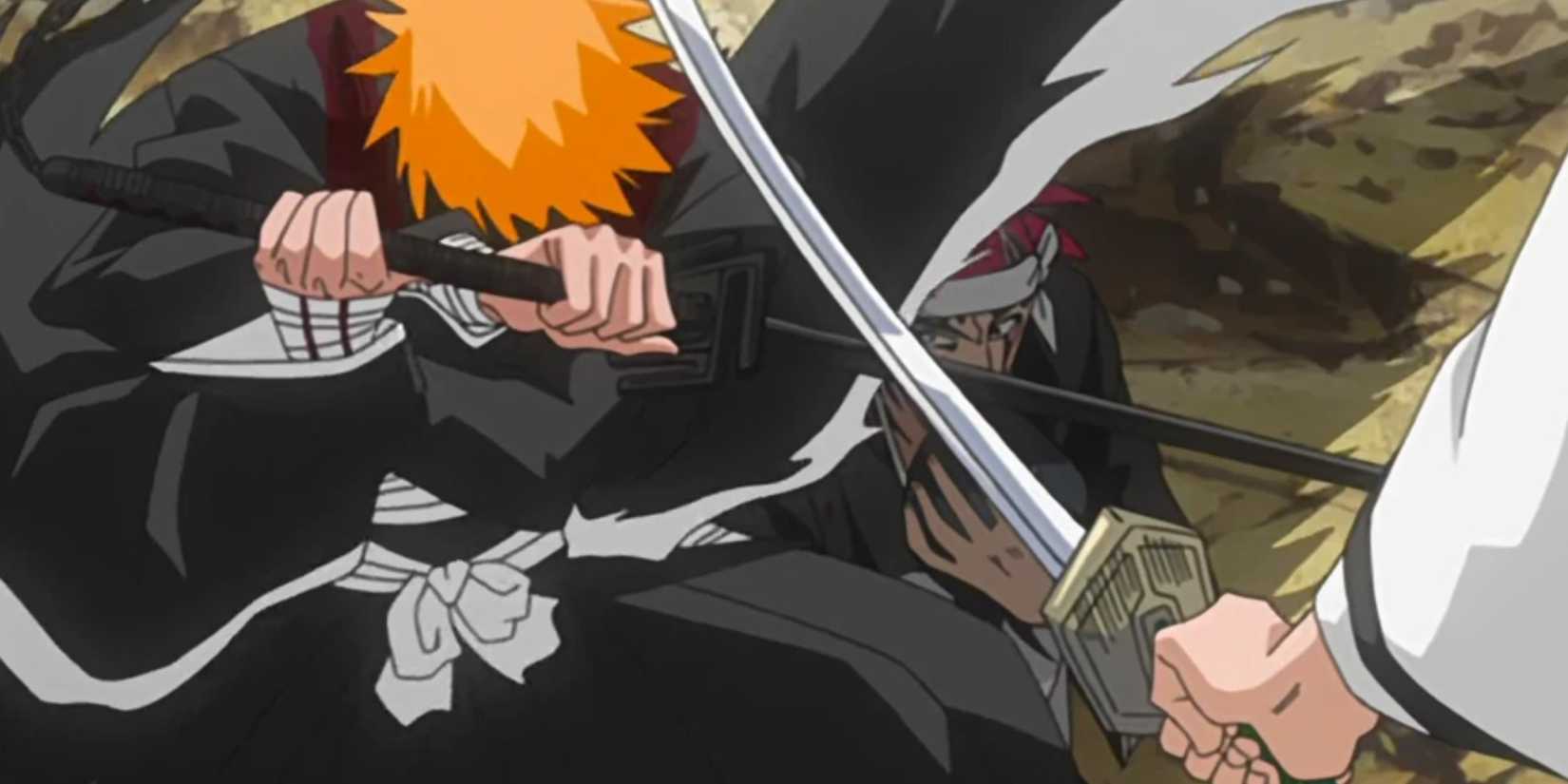 Bleach Ichigo Kurosaki Blocks Sosuke Aizen