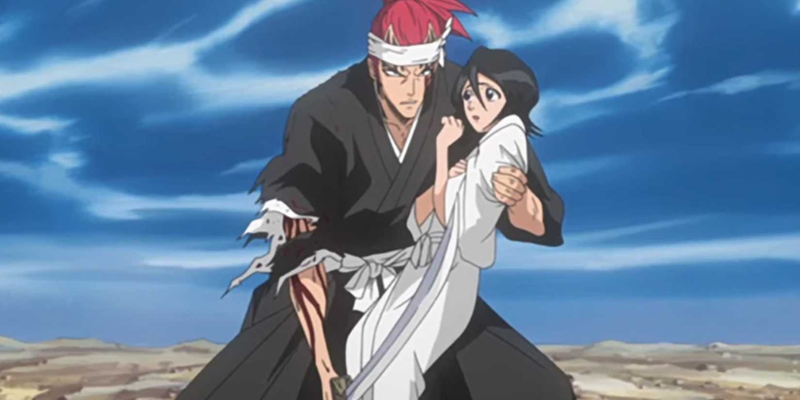 Bleach Renji Abarai Protects Rukia Kuchiki