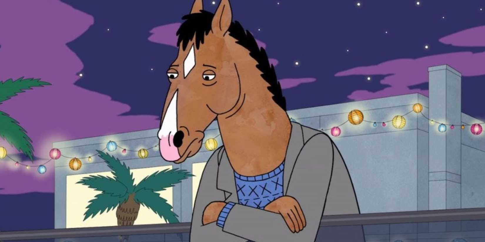 BoJack Horseman looks sad outside on BoJack Horseman