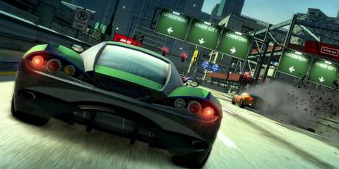 Car is race in Paradise City