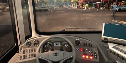 behind wheel of bus in bus simulator 21