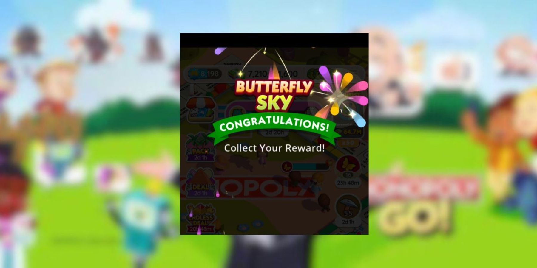 Все награды и этапы Butterfly Sky в Monopoly GO!