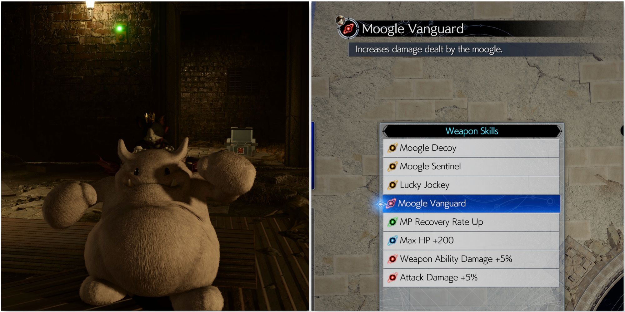 Cait Sith and Moogle Vanguard weapon skill in Final Fantasy 7 Rebirth