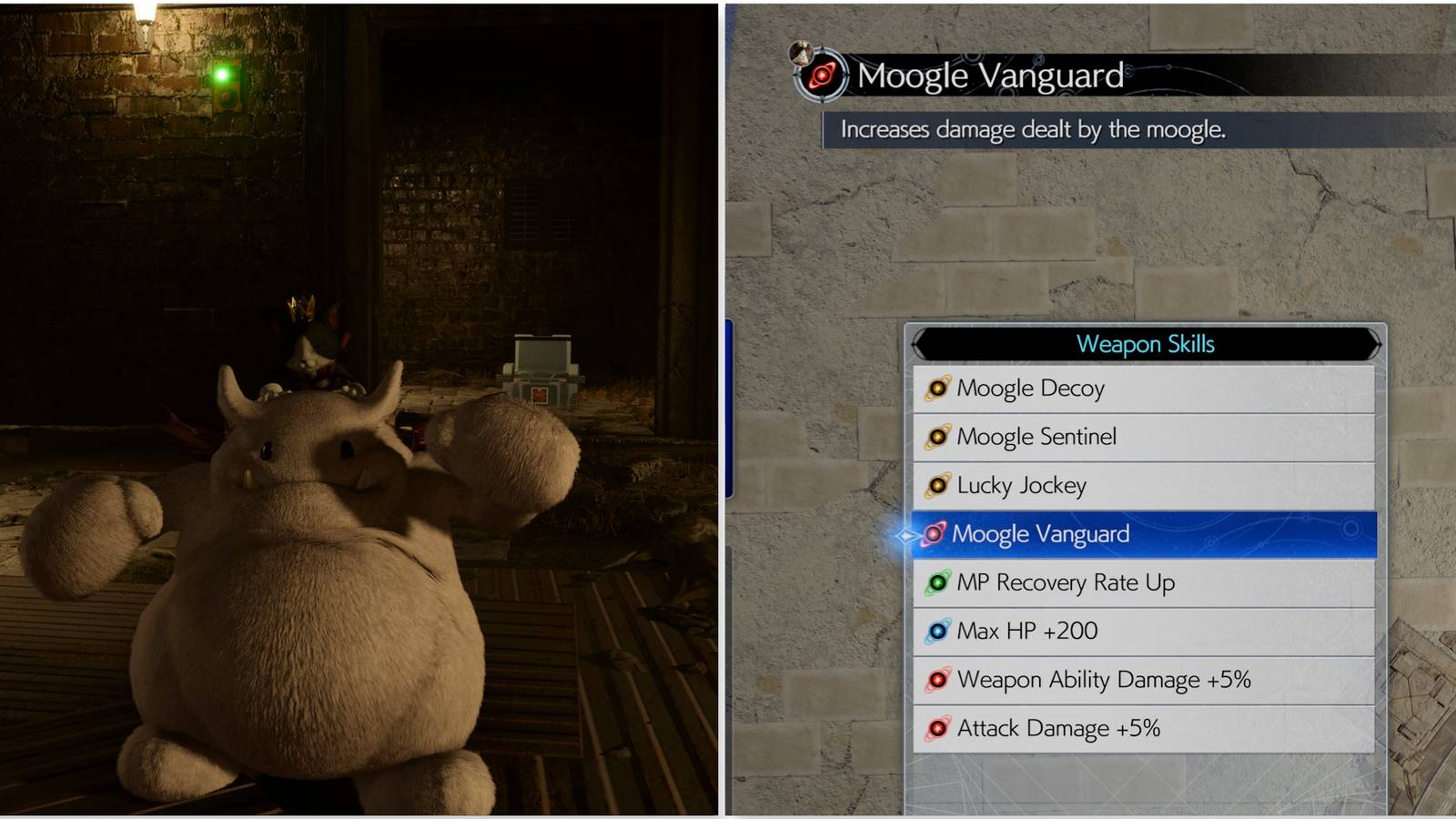 Cait Sith and Moogle Vanguard weapon skill in Final Fantasy 7 Rebirth