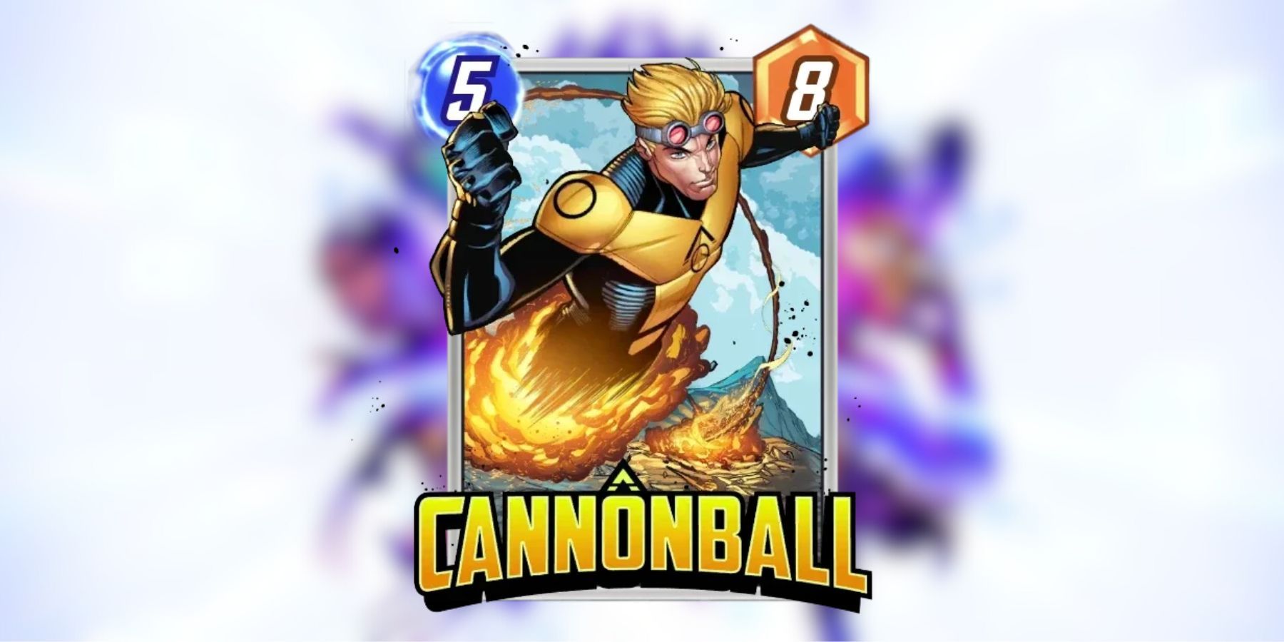cannonball main card art cover in marvel snap.