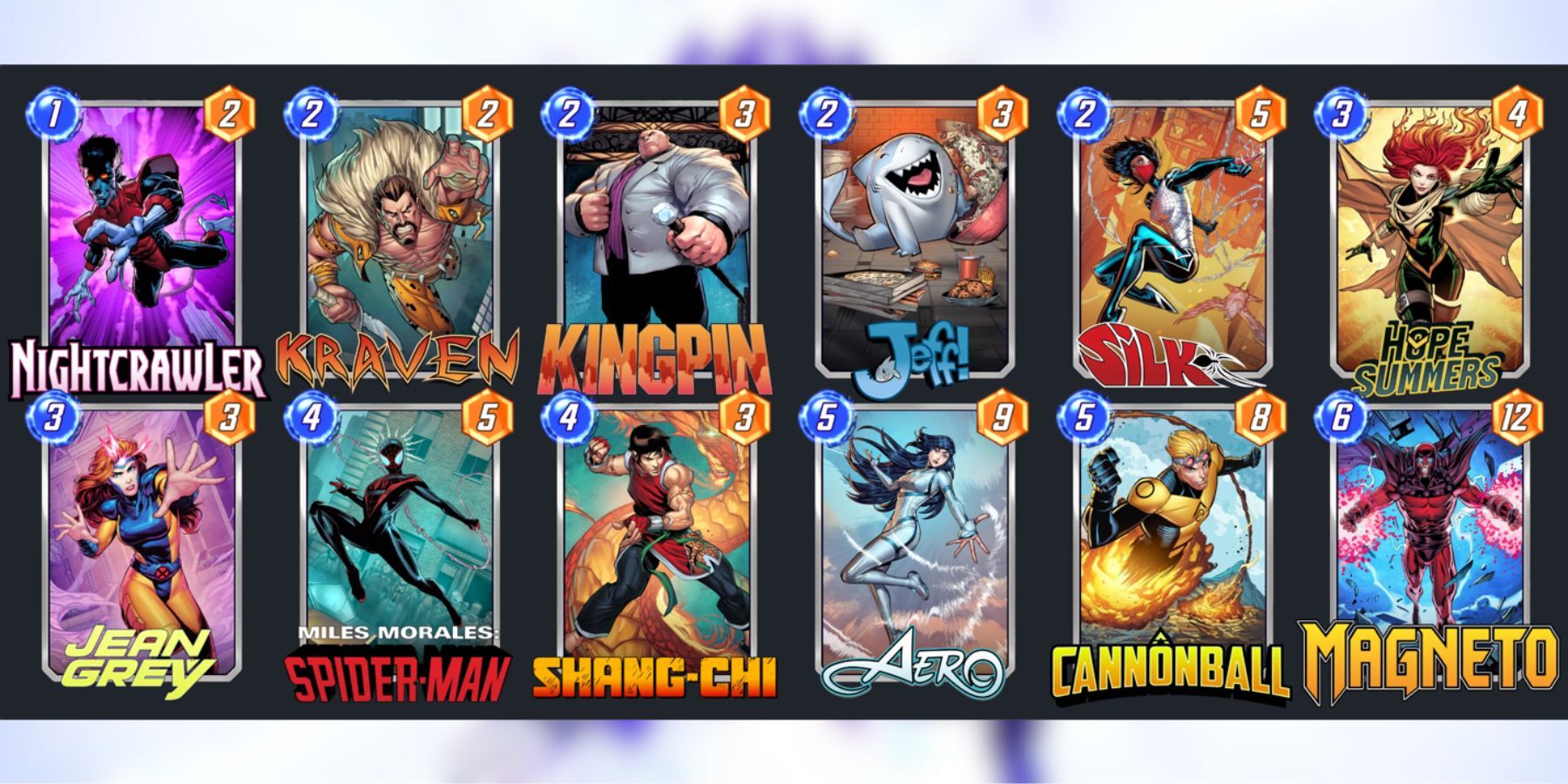 the best cards for a cannonball deck in marvel snap.