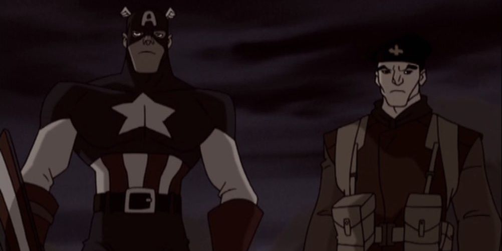 Captain America and Wolverine during WWII in X-Men: Evolution