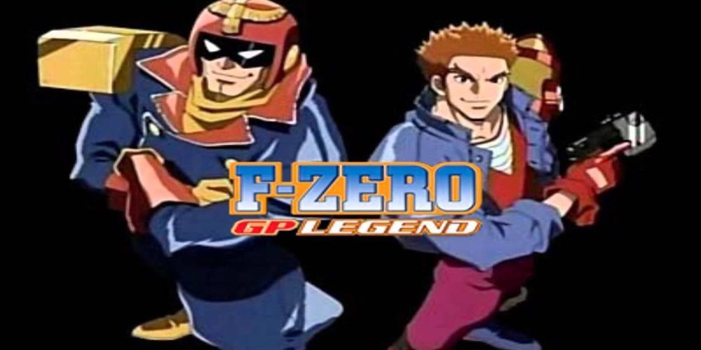 Captain Falcon and Rick Wheeler in the official opening of the F-Zero anime.