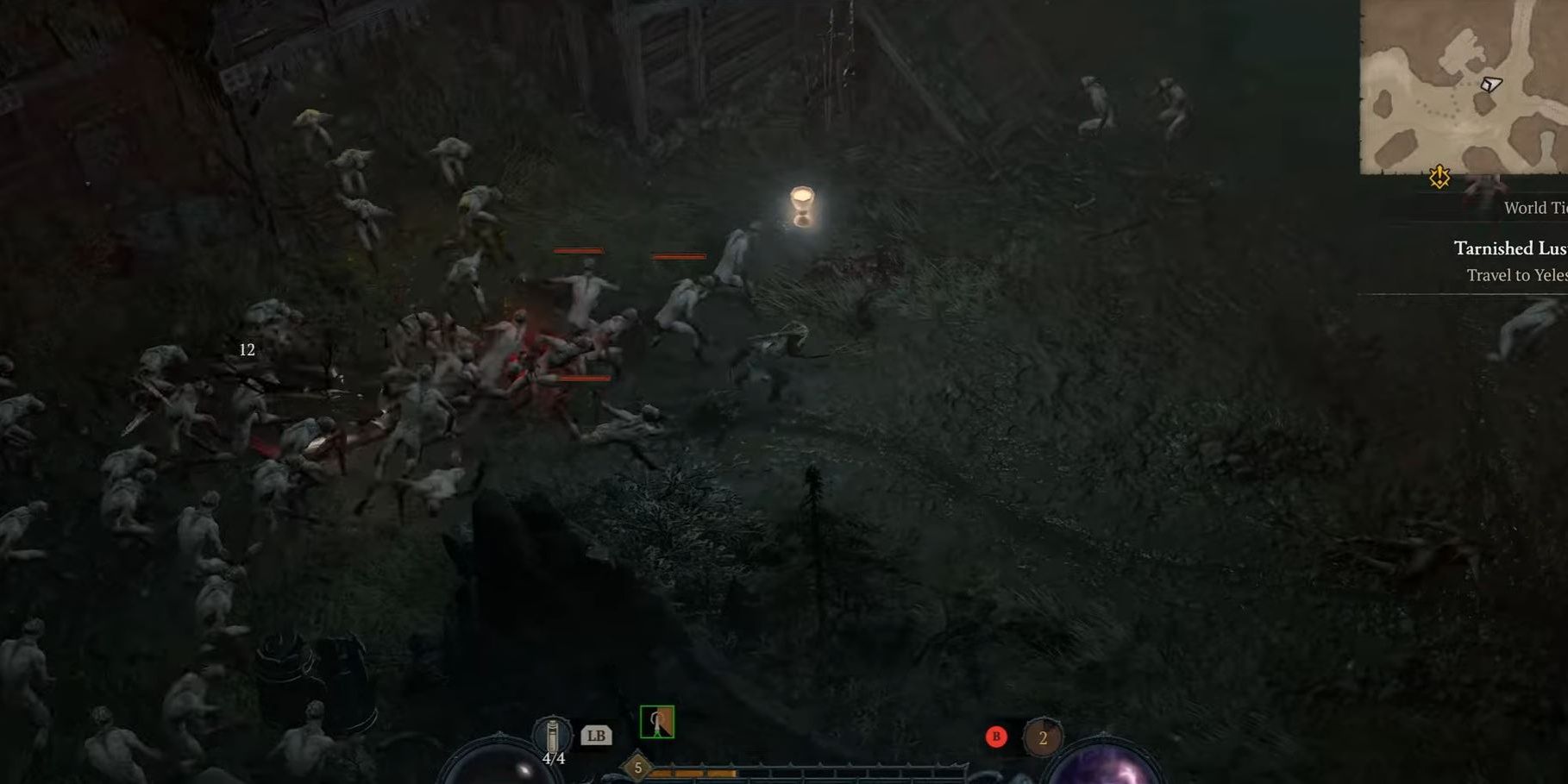 Ghouls Chasing Player In Diablo 4