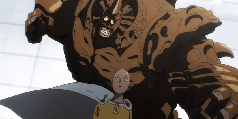 Carnage Kabuto tries to attack Saitama.