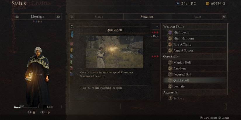 Quickspell core skill in Dragon’s Dogma 2